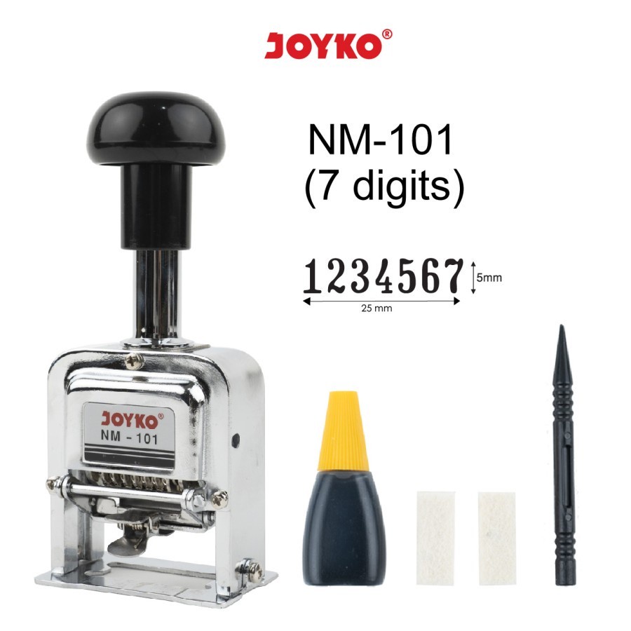 Numerator Joyko NM-101 / 7 Digits / Angka / Automatic Numbering Machine / Mesin Penomor Otomatis