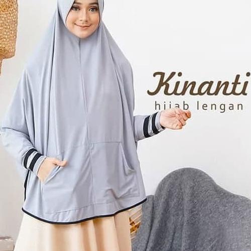♘ Jilbab Lengan Saku Kinanti  Hijab bergo Lengan / Jilbab Khimar / Bergo Instan Ω
