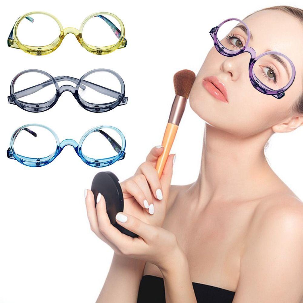 R-flower Rotating Makeup Kacamata Baca Portable Vision Care Eyewear Magnifying Glasses