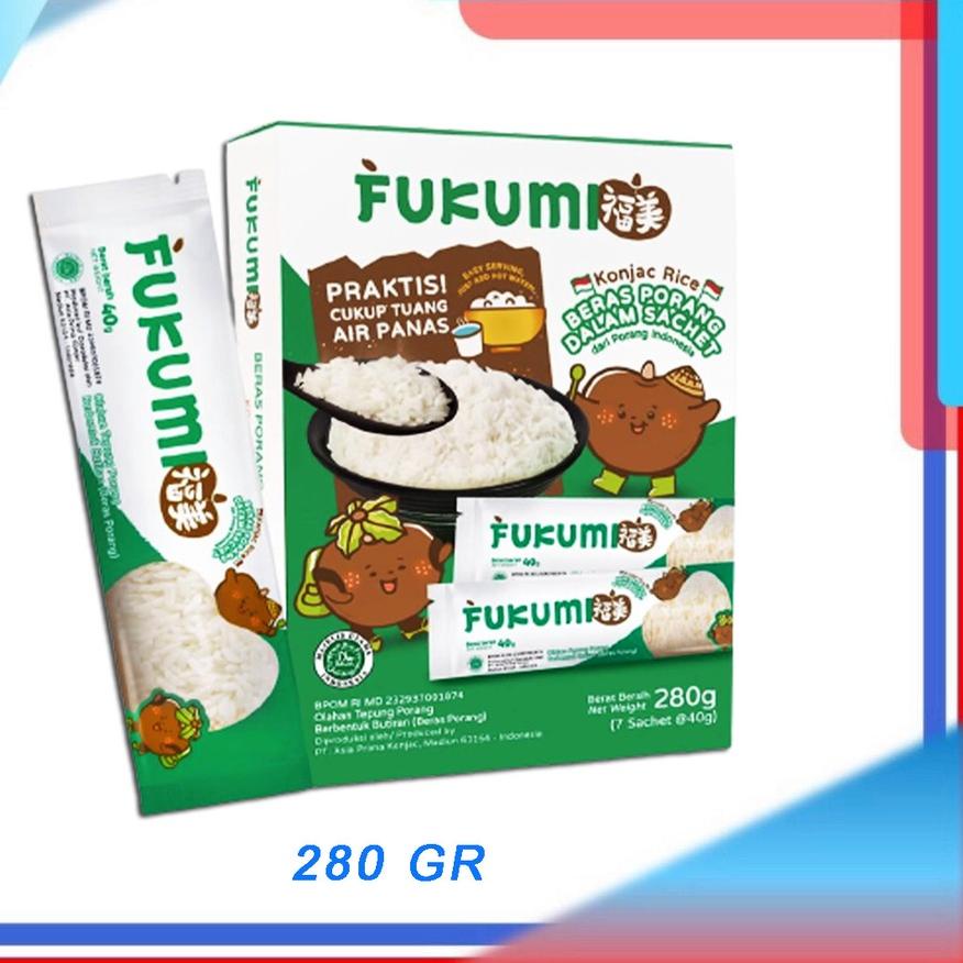 

☄ Fukumi Beras Porang Konjac Shirataki Rice Sachet 1 Box 280 gram ➬