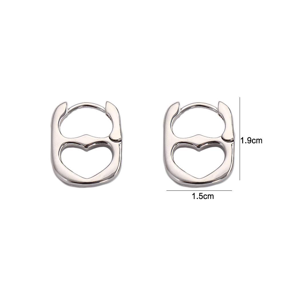 Needway Wanita Anting Kepribadian Retro Pesta Berongga Jantung Temperamen Lady Pig Nose Earrings