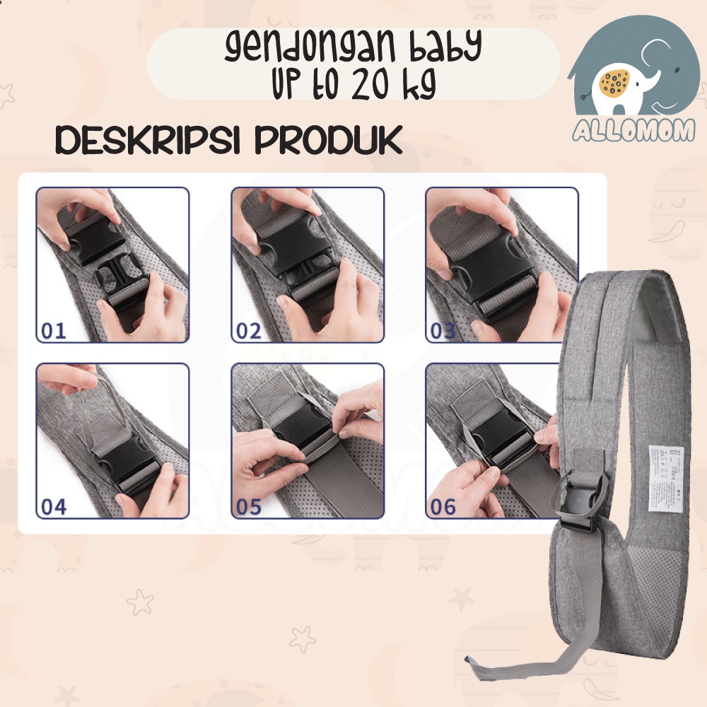 ( IMPORT ) GENDONGAN BAYI / GENDONG SAMPING BABY CARRIER TRAVEL
