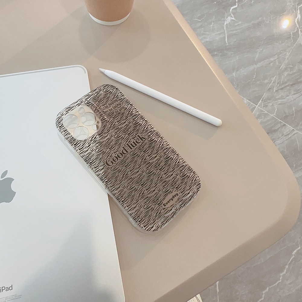 IPHONE Ins Angin Dingin Artistik Riak Casing Transparan Untuk Iphone14 11 12 13 PRO MAX Casing Cover Pelindung