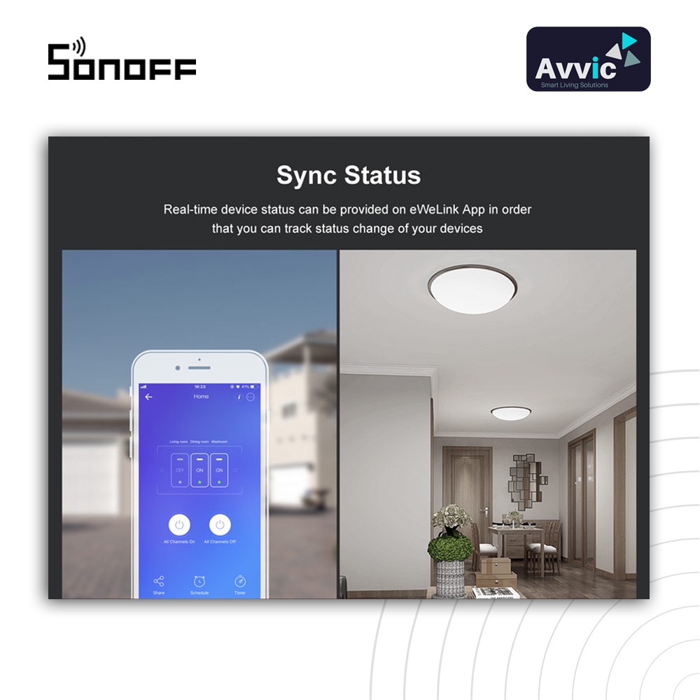 Sonoff Smart Wall Switch T3EU3C saklar wireless smart home IOT