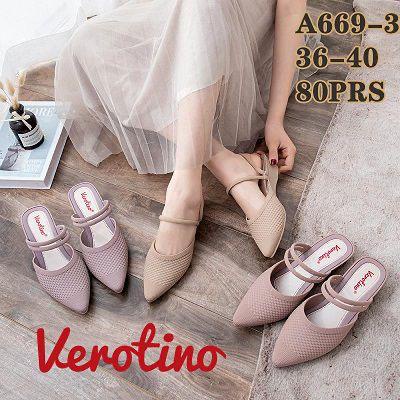 Sepatu Wanita Terbaru Sepatu Wanita Flat Shoes Sepatu Jelly Karet  Verotino Kode A669