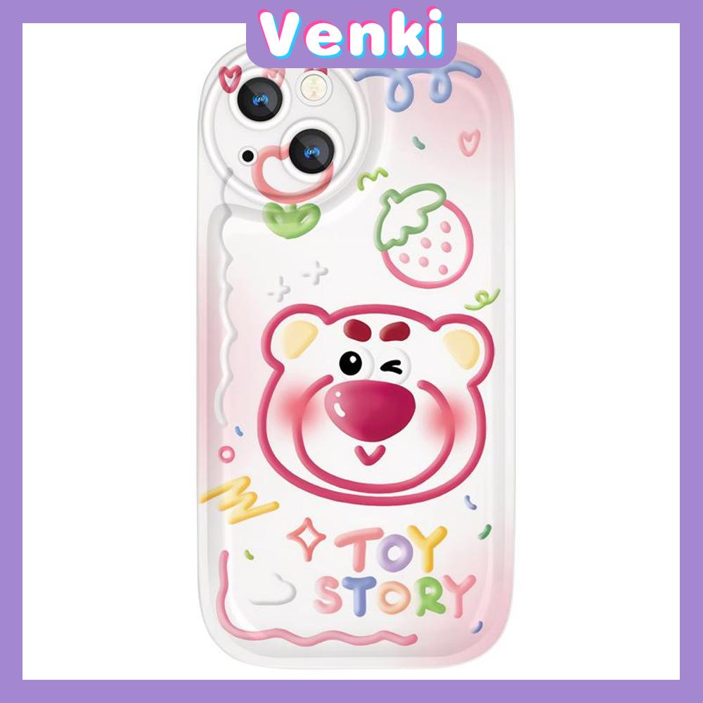 Case For iPhone 11 Soft TPU Air Cushion Case Glossy Cute Cartoon Monster and Bear Airbag Shockproof Camera Protection Compatible for iPhone 14 13 12 11 Pro Max 7 8 Plus