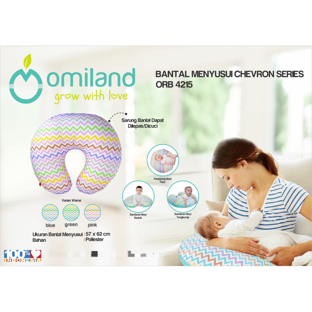 Bantal Menyusui Bayi Chevron Series &amp; Omiland Nursing Pillow Panda Series / Kado Bayi - Gift Set