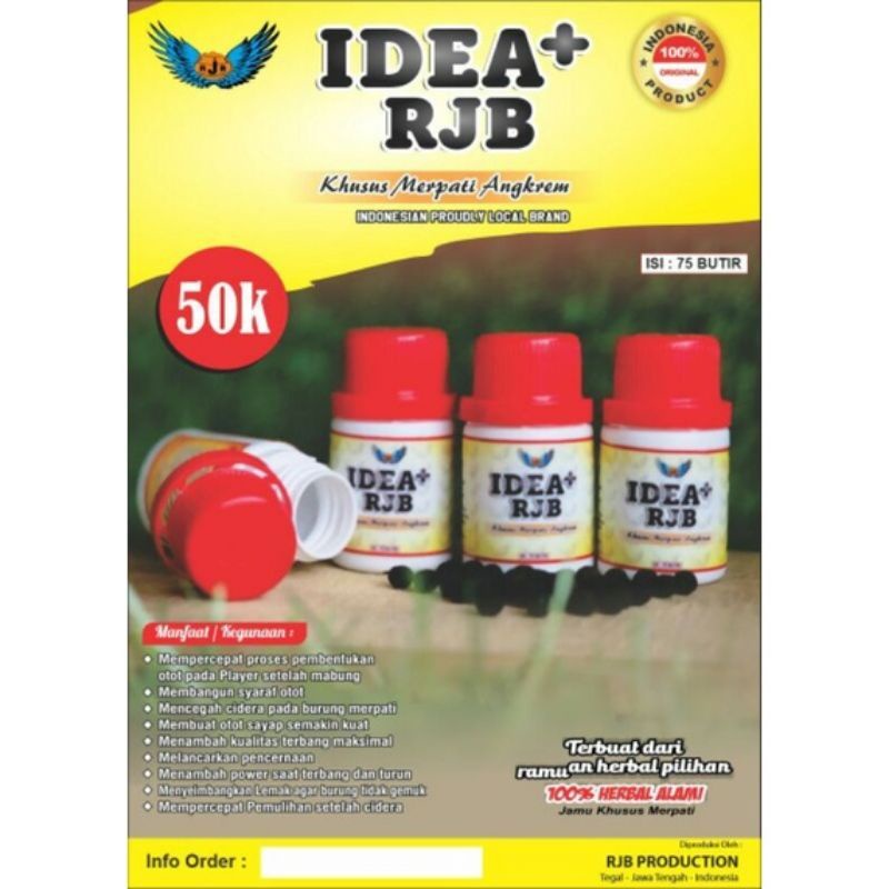 JAMU RJB IDEA+ RJB IDEAL JAMU MERPATI  KHUSUS MENGERAM