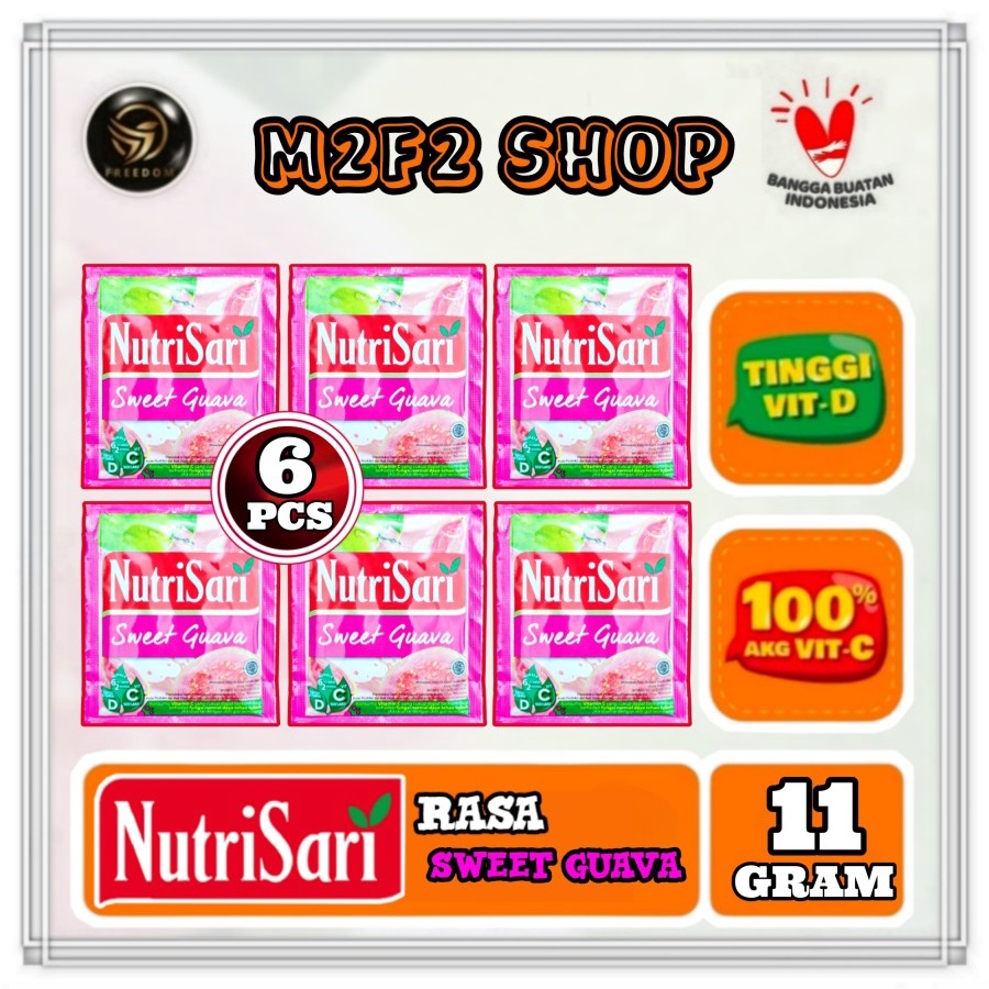 

NutriSari Minuman Serbuk Sweet Guava | Jambu Sachet - 11 gr (Kemasan 6 Pcs)