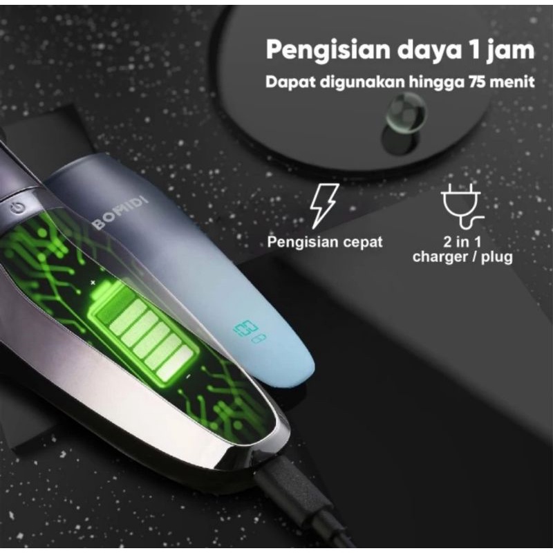 BOMIDI M5 Alat Cukur Rambut Elektrik Shaver Listrik Rechargrable Electric Razor