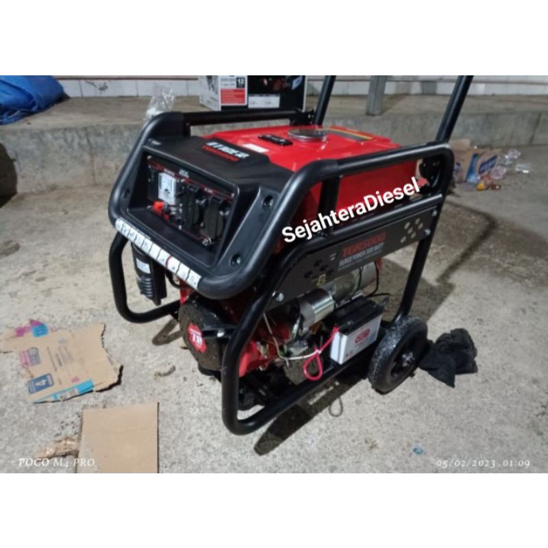 Genset TIGER TGR5000 AVR stater//Generator listrik bensin 3000watt