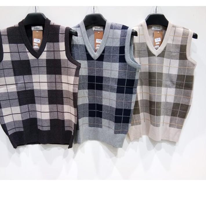 ☊ Mario Zegnoti - Sweater Rompi Rajut B Krah V Pria Import () ℮