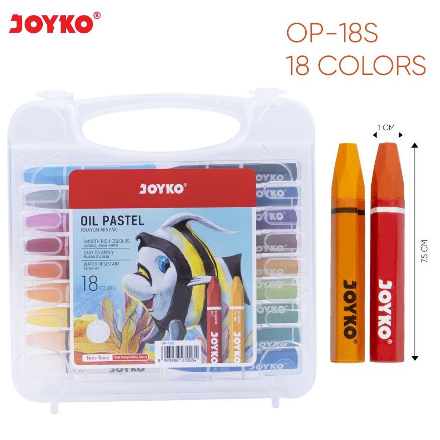 

L85 Krayon Minyak Joyko 18 Warna / OP-18S Oil Pastel TERPOPULER ヶ