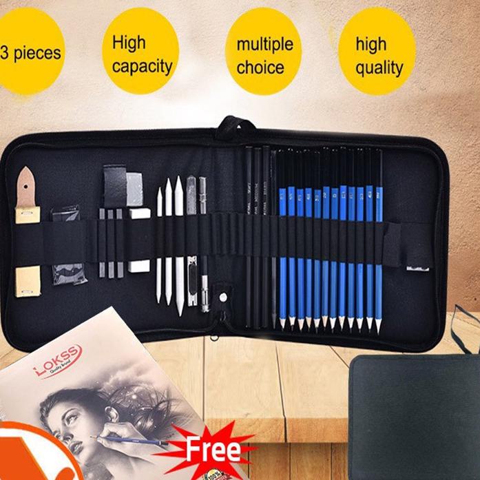 

FLASH SALE 33PCS/Set Sketch Pensil Pisau Penghapus dan Pensil Gambar untuk Keperluan Sekolah Pencil Drawing Set !
