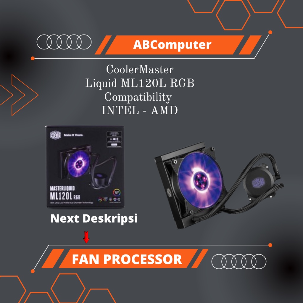 FAN PROCESSOR COOLER MASTER LIQUID ML120L RGB MURAH BANDUNG
