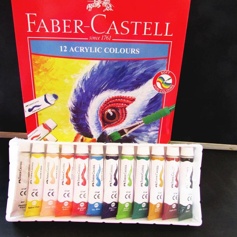 

Hadir Terheboh FABER CASTELL CAT AKRILIK / CAT LUKIS 12 WARNA / ACRYLICS