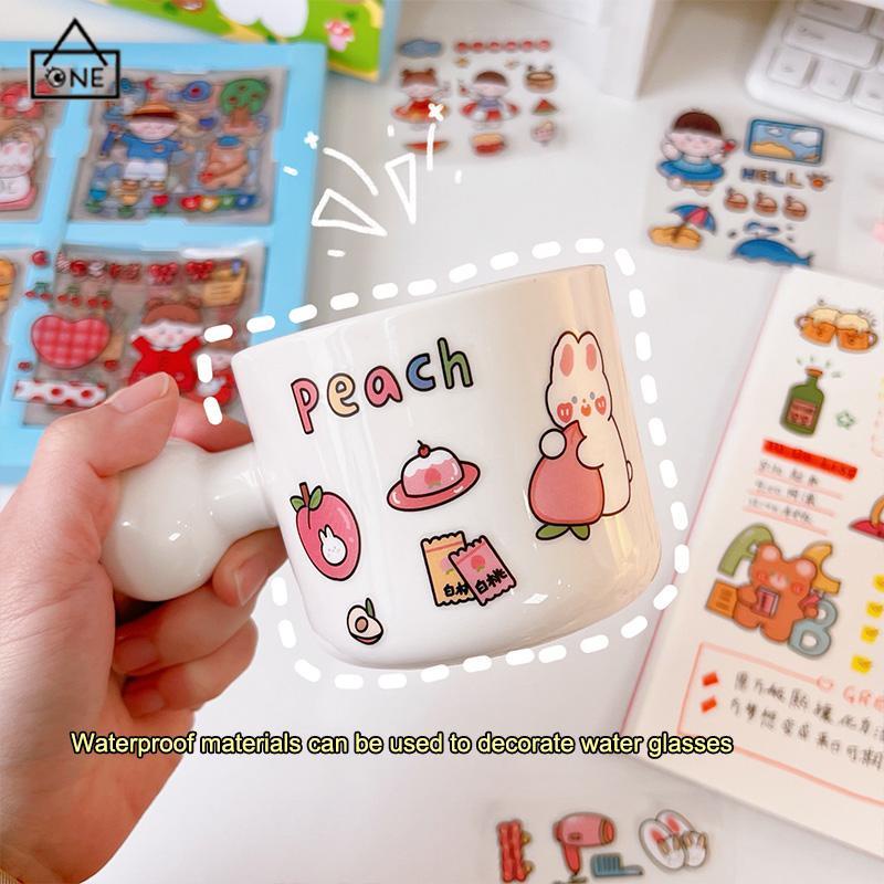 COD❤️20PCS/Set Stiker Motif Kartun Korea Lucu Anti Air Dekorasi pola kecil Handbook Scrapbook DIY-A.one