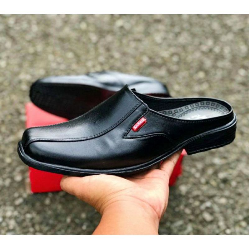 PROMO 7.7 DISKON Sepatu Pantofel Slop Kulit Sepatu Slop Bustong Sepatu Pantofel Kantor COD