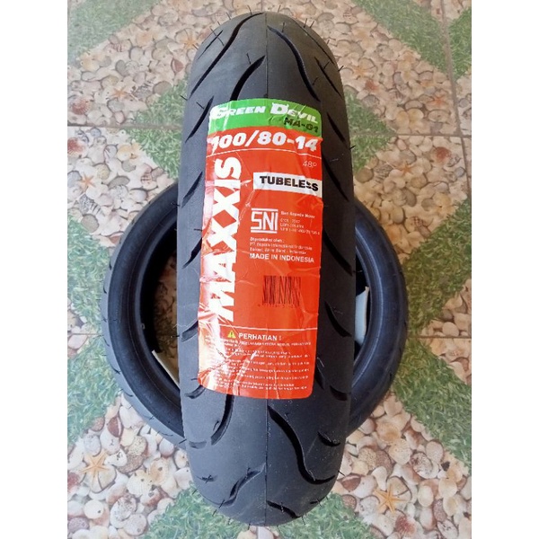 BAN MAXXIS GREEN DEVIL 100/80 RING 14