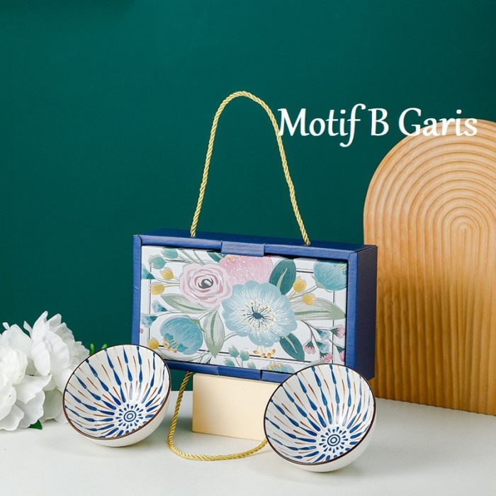 

Ramadhan Hampers Bowl Set/ Parsel Lebaran Mangkuk Keramik Jepang Lucu - Biru