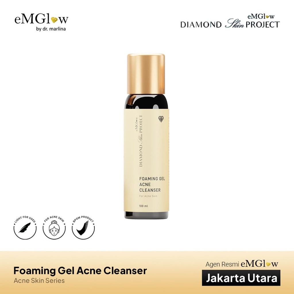 FOAMING GEL ACNE CLEANSER (ACNE SKINCARE SERIES EMGLOW DIAMOND SKIN PROJECT) by dr. MARLINA