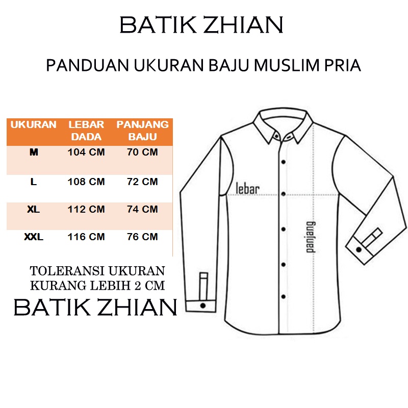 Baju koko Kobata Lengan Panjang Baju Lebaran Laki-laki Pakaian Muslim Lebaran