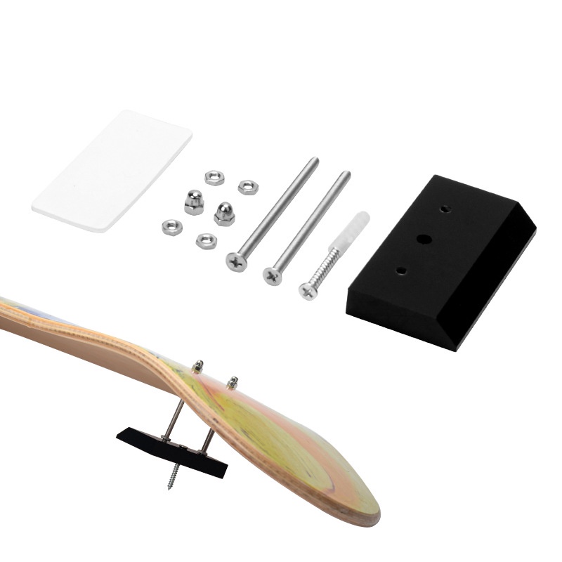 Double Rocking Skateboard Wall Holder Untuk Dekorasi Skateboard Dinding Non Marking Akrilik Holder MS2209