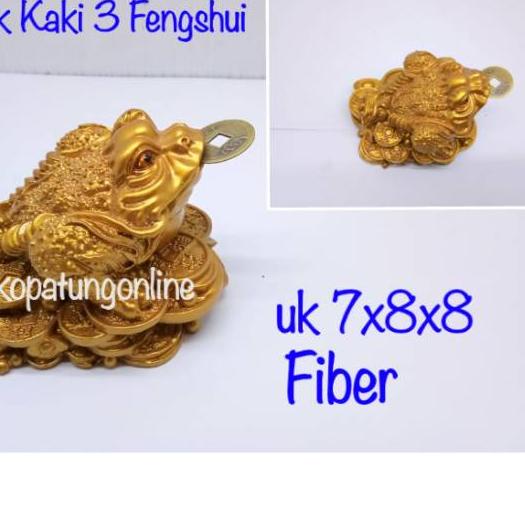 ♪ Patung Kodok Fengshui Gigit Koin Cina Kaki 3 ➸