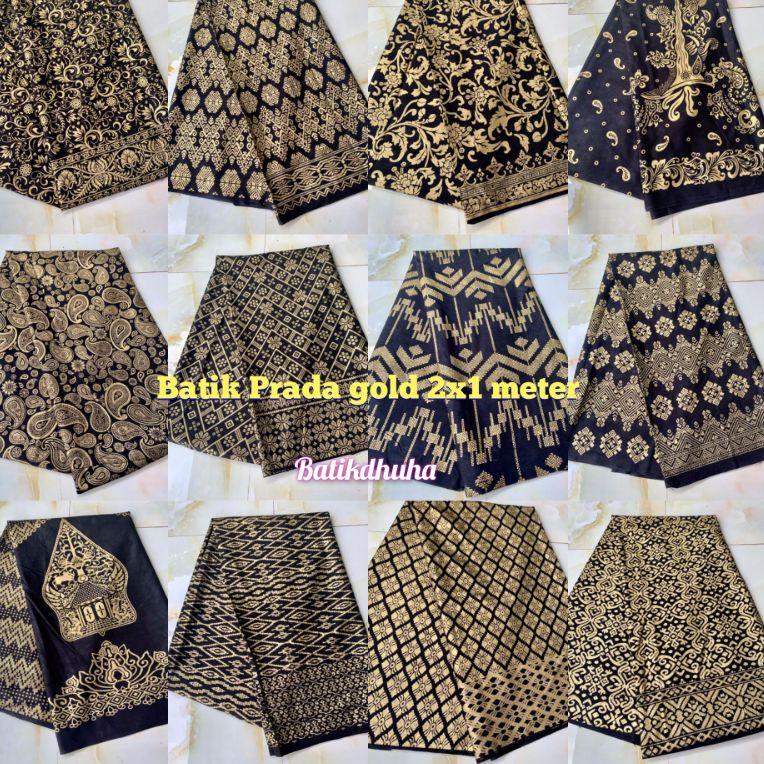 [ART. 988018] KAIN BATIK SONGKET PRADA ANJANI / KAIN BATIK PRADA BALI WARNA GOLD