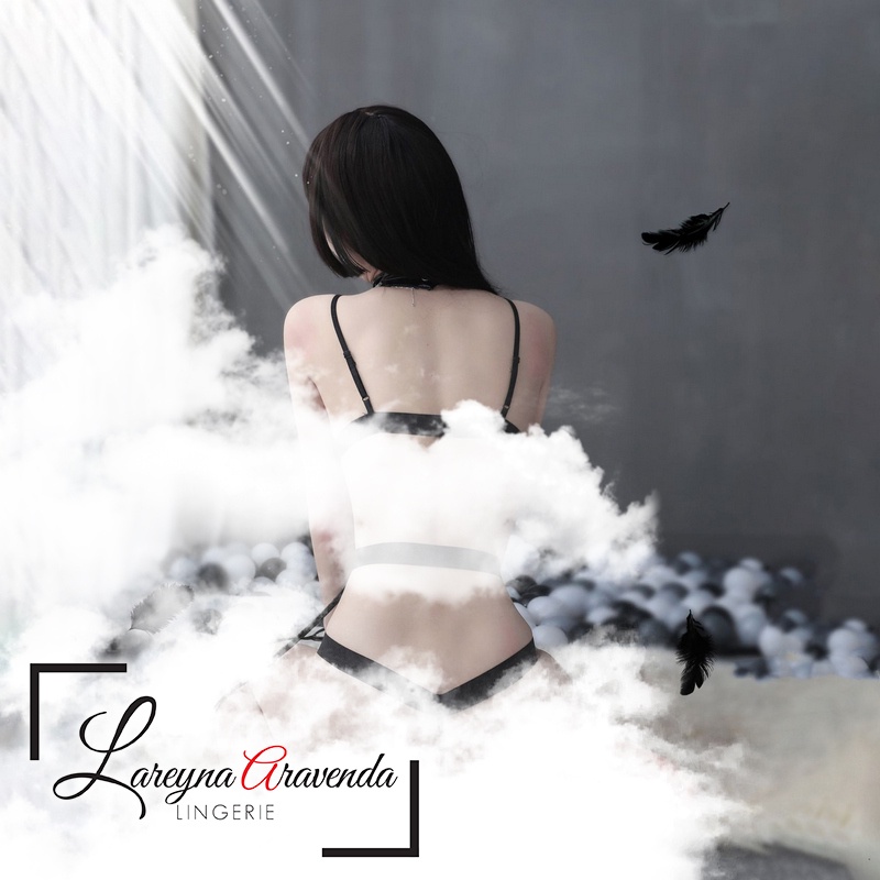 Lareyna Aravenda Set Lingerie Menawan + Tali Tuntun Model Be Yours Forever LG561