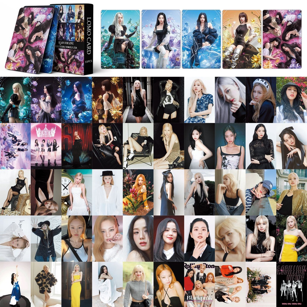 55pcs Kartu Foto Kpop Love Idol   Jennie Lisa Lomo Untuk Koleksi
