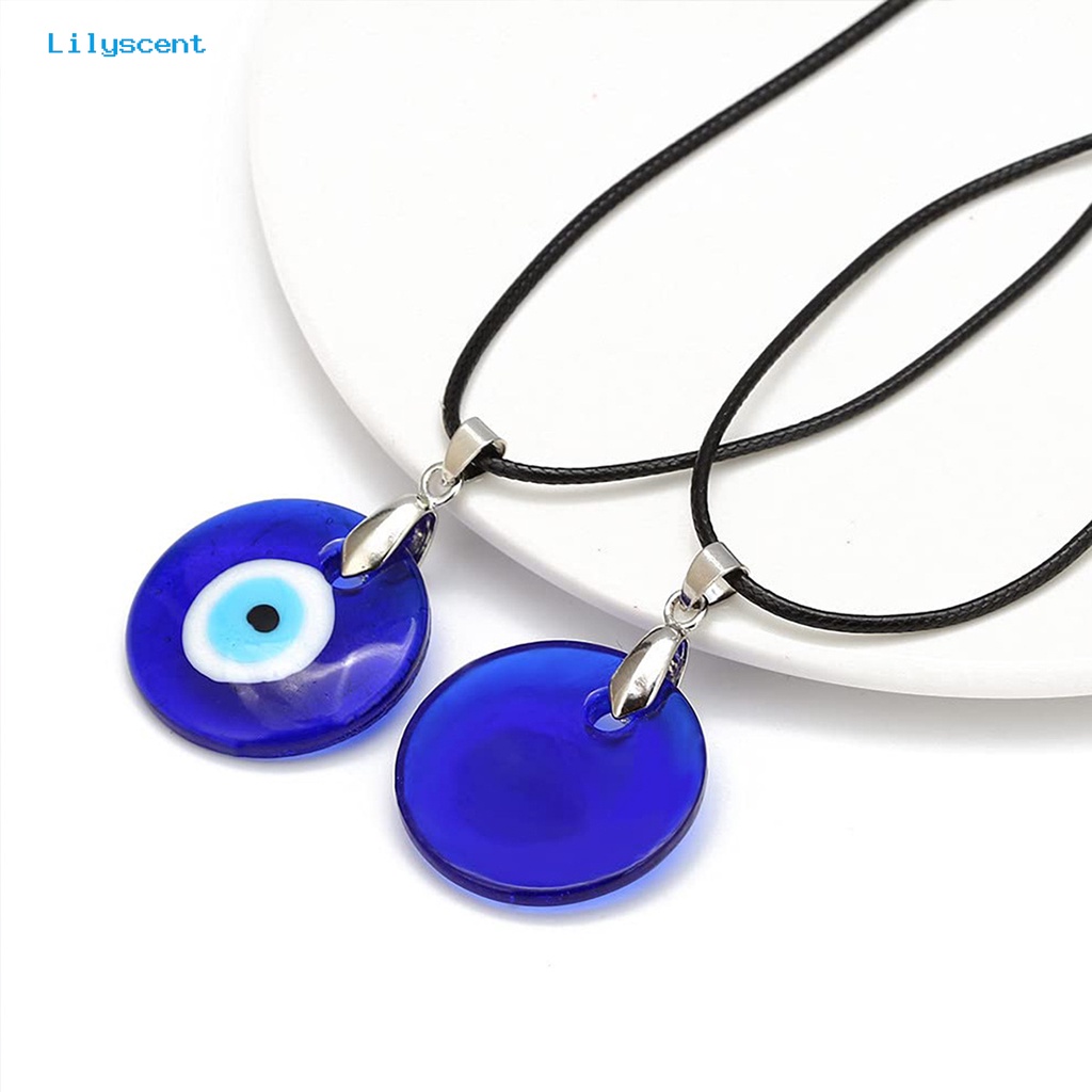 [LS] Bulat Hati Menjuntai Adjustable Tali Kulit Imitasi Unisex Kalung Liontin Mata Pesta Kalung Perhiasan Aksesoris