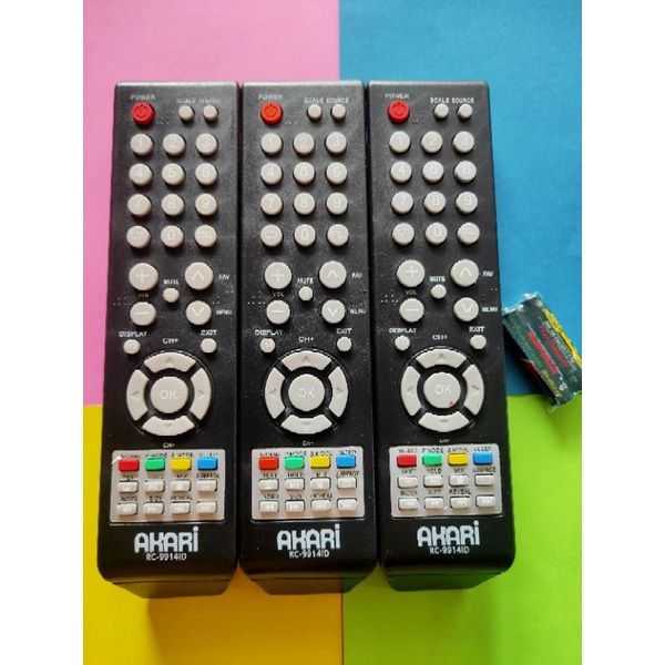 Remote TV LED LCD AKARI Original Grade langsung pakai. tombol empuk