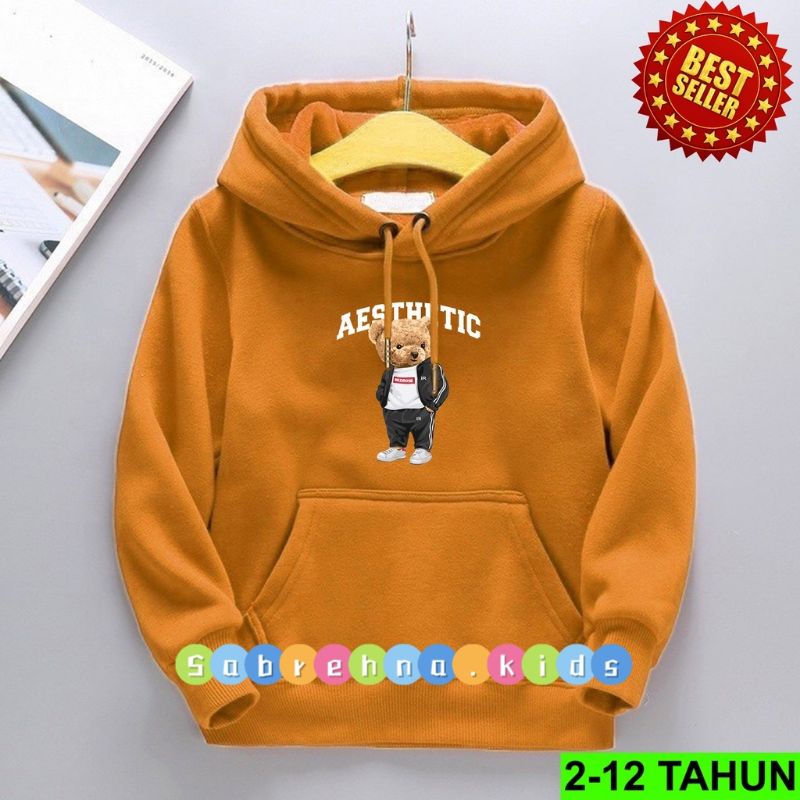 Hoodie Sweater  Anak Laki Laki Perempuan  BERUANG AESTHETIC/Switer Anak Laki Laki Keren/Sweter Anak 