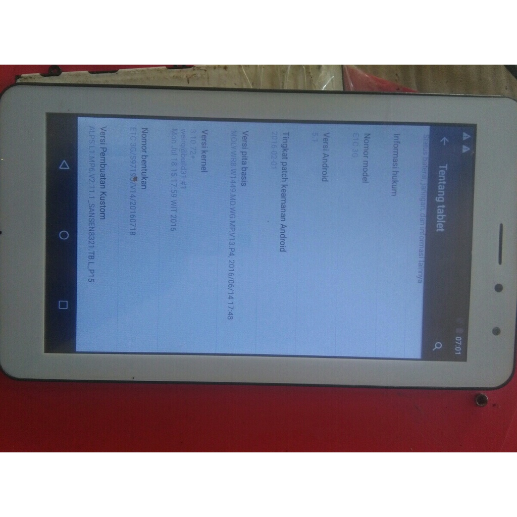 Mesin tablet advan e1c 3g normal