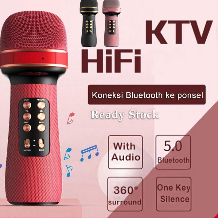 ◌ Mic Karaoke Wireless Microphone KTV Microphone Speaker Mikrofon Wireless Bluetooth Karaoke Player 