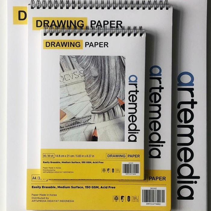 

Terlaris Artemedia Spiral Sketch Book A5/A4 150Gsm 30Sht