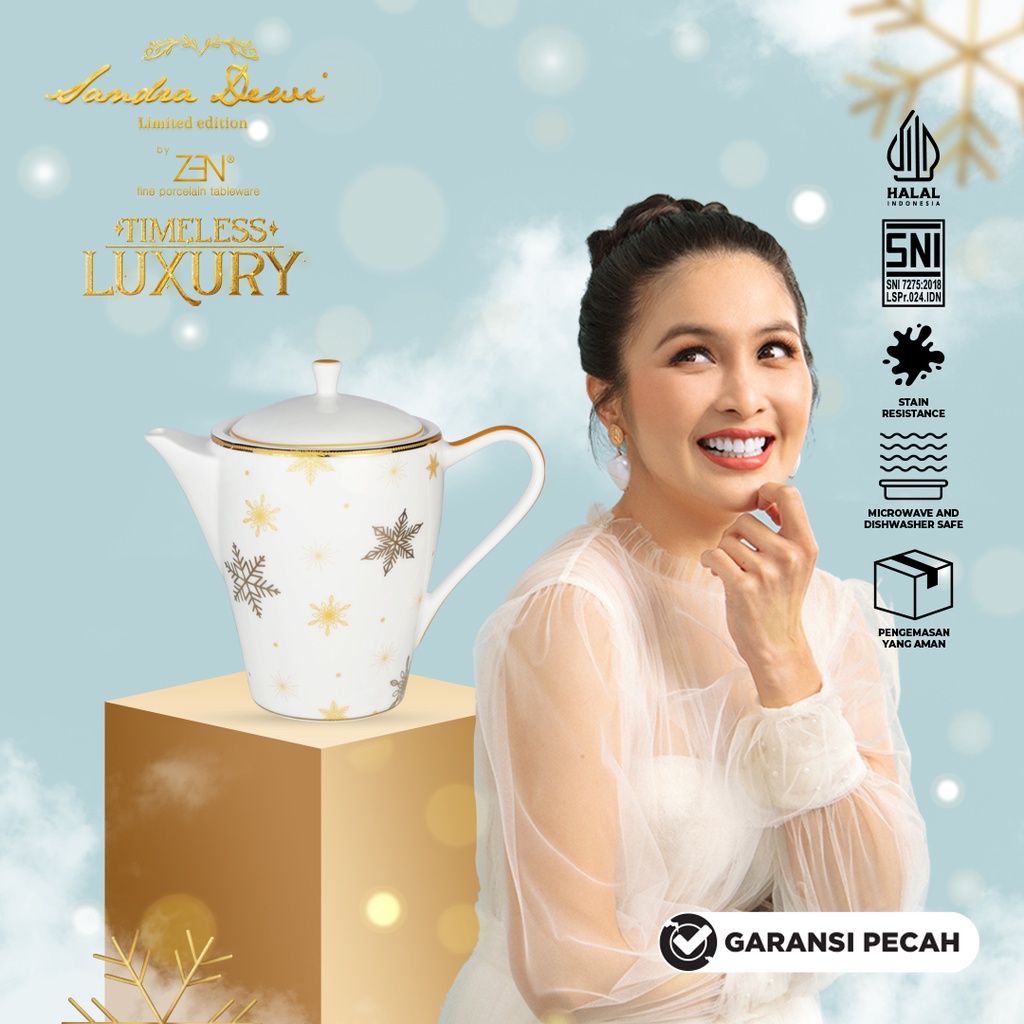 ZEN X SANDRA DEWI Teko Keramik Luxury Gold + Giftbox