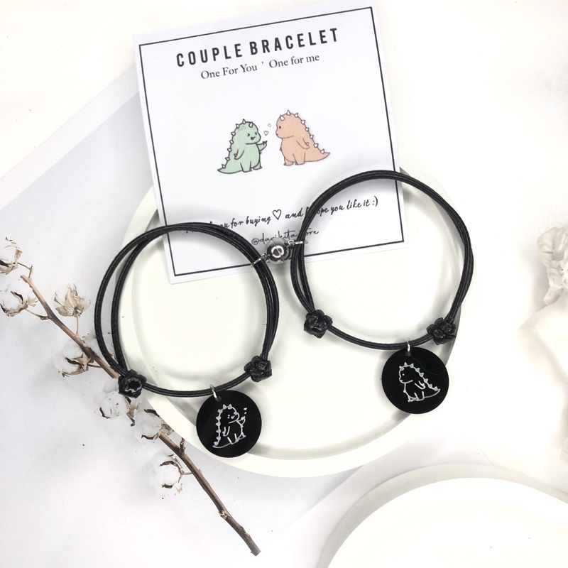 Gelang Couple Dino Magnet Gelang Couple V1  Gelang Couple Sahabat Magnet