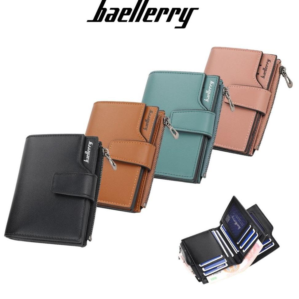 HARGA BERSAHABAT DOMPET BAELLERRY LIPAT WANITA IMPORT KULIT ORIGINAL KECIL EZANA PENDEK SLOT KARTU B