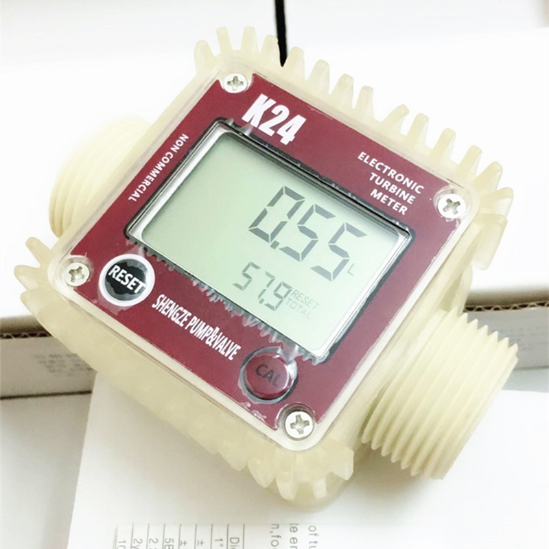 Digital LCD Flow Meter K-24 Turbine Fuel 1 inch for Chemical Liquid K24