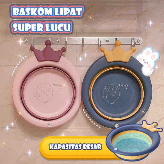 Ember Lipat Wastafel Bayi Baskom Lipat Portable Untuk Anak-Anak Baskom Lipat Super Lucu MTW