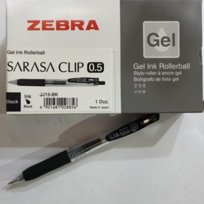 

Pulpen Ballpoint pen Zebra Sarasa Clip Gel 0,5 Hitam harga satu lusin
