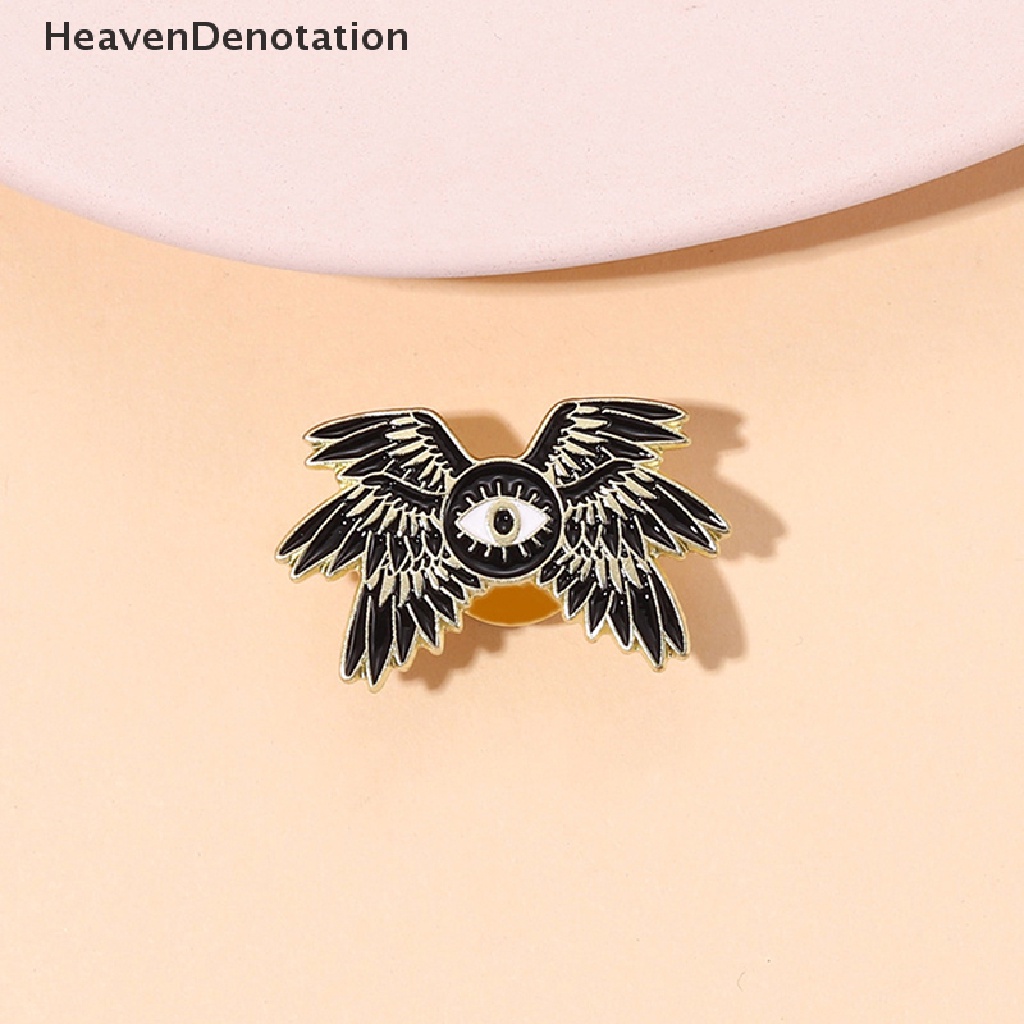 [HeavenDenotation] Mata Horus Seraph Sayap Enamel Lencana Bros DIY Ransel Kerah Lapel Pin Pesta Perhiasan Aksesoris HDV