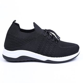 SHOEGALLERY HITAM &quot;FREE BOX'' LV0195 Sepatu Sneakers Wanita Import Sepatu Slip On Tali