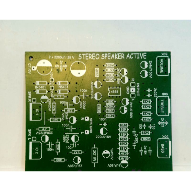 pcb power amplifier aktif speaker tda 2030 2050