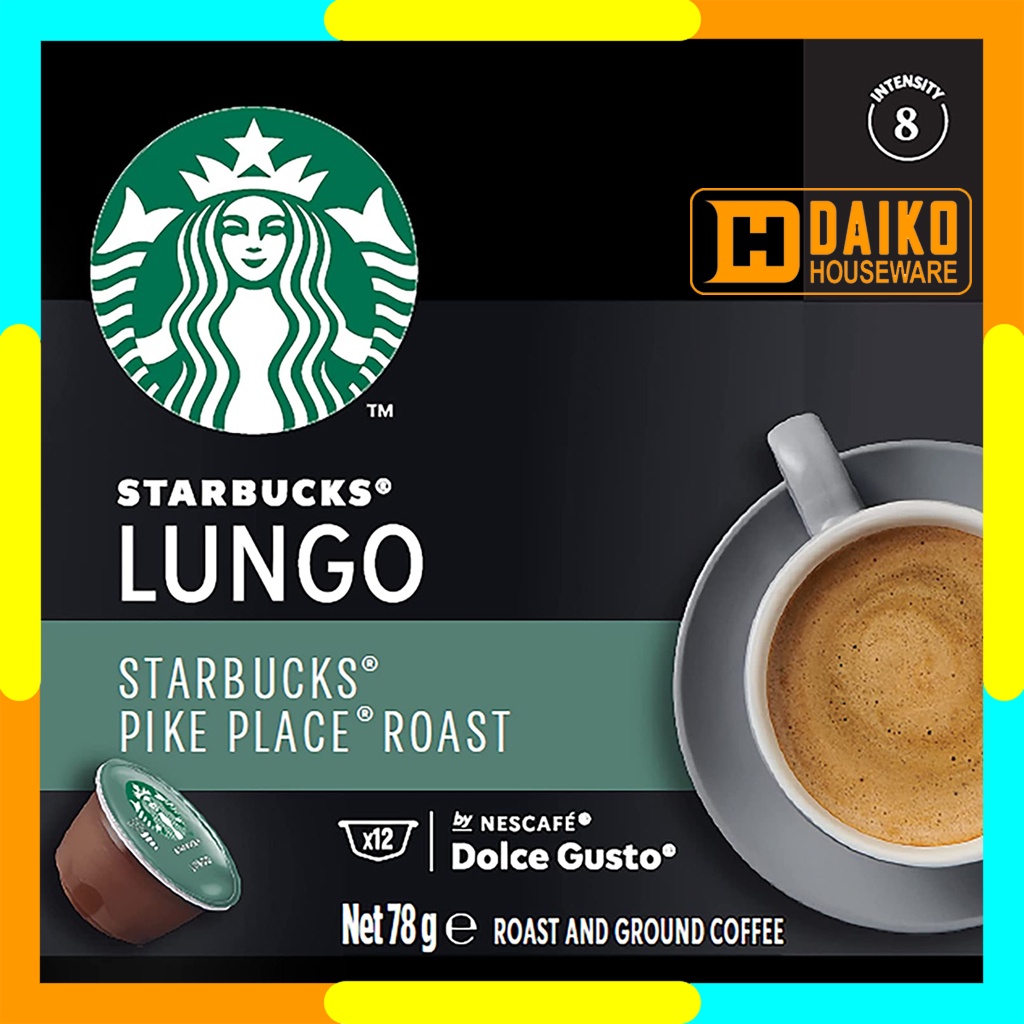 Starbucks Lungo by Nescafe Dolce Gusto Pike Place Roast Coffee Capsule