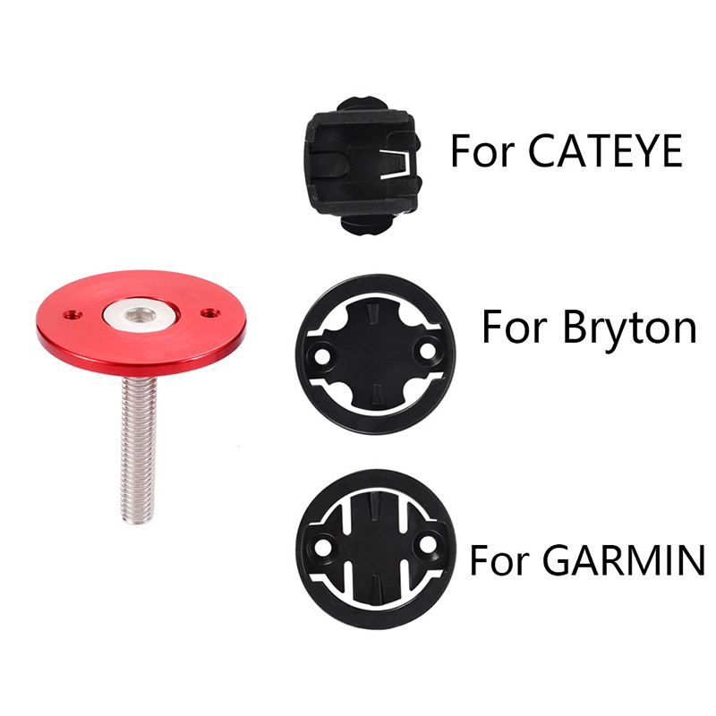 Kode Sepeda Watch Bracket Stopwatch Fixed Holder Aluminium Alloy Aksesoris Sepeda GPS Speedometer Mount Bracket Stem Top Cap Untuk Garmin Edge &amp; Bryton &amp; Cateye Bike Parts