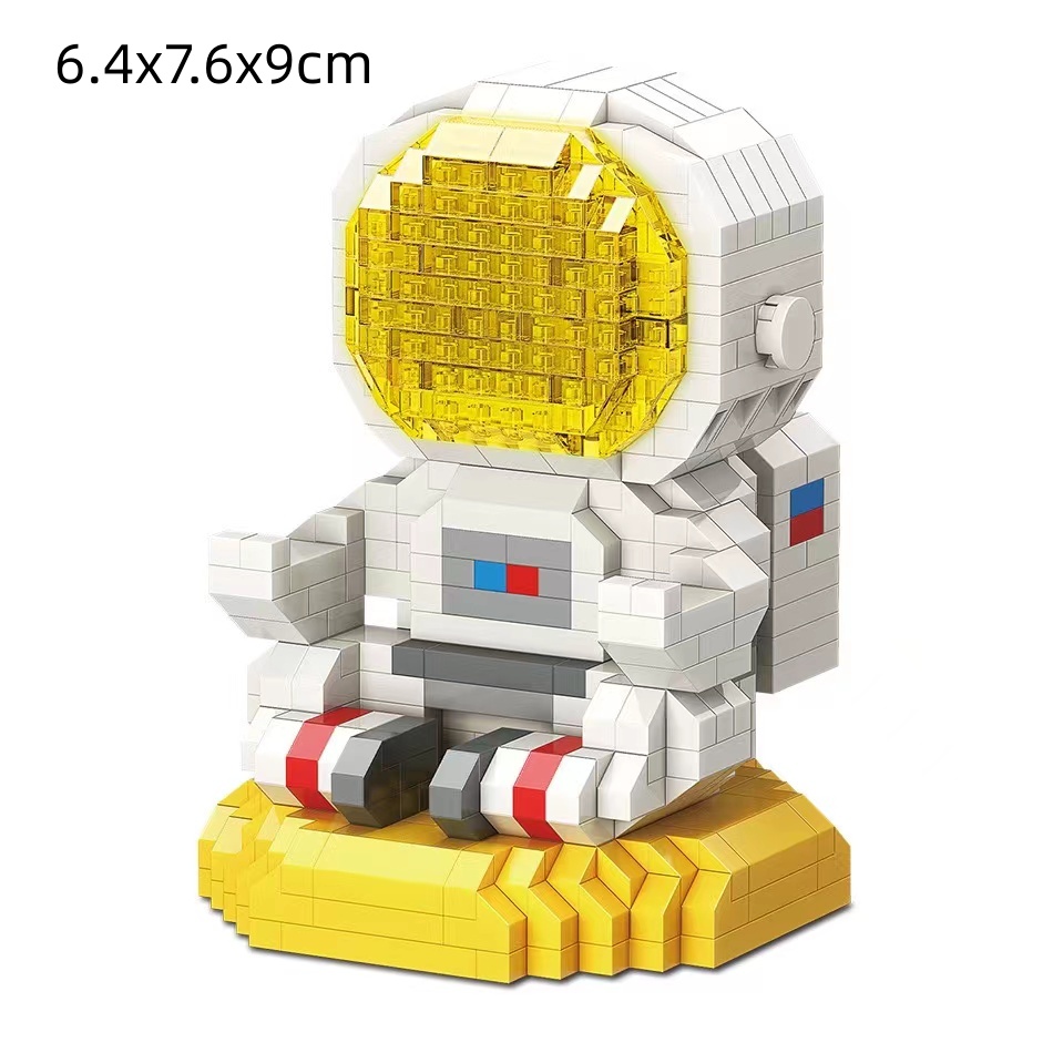 Kompatibel Dengan Lego Blok Bangunan Siswa Buatan Sendiri Pen Holder Puzzle Partikel Merakit Mainan Ornamen Astronot