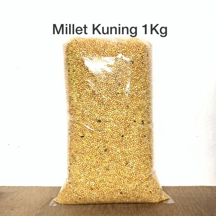 Millet Kuning Cream Milet Kiloan Makanan Burung Lovebird Parkit 1 Kg